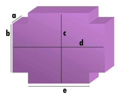 Téglatest 4 sarokkivágással